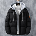 Fashion Hooded Jacket Winter Windproof Thickened Two-piece Coat Solid Leisure Sports Cotton Jacket